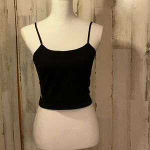 Free People Movement Black Strap Midriff Top